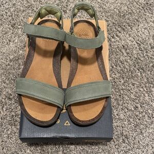 Teva Olive and Tan Strap Sandals